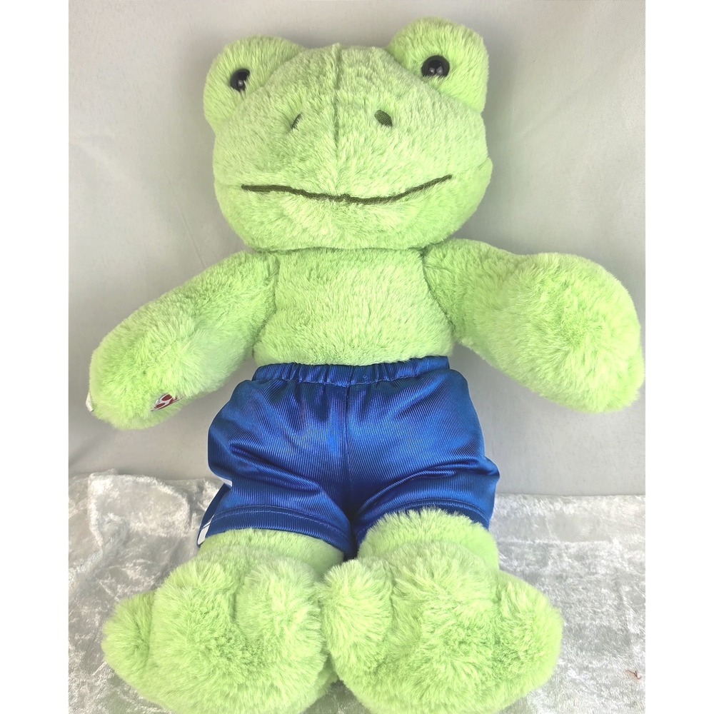 Build‎ a Bear Green Frog in Swim Trunks. 2023. 16 inches Lime Green. EUC